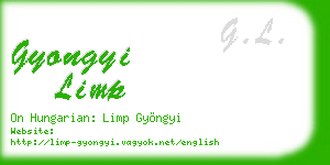 gyongyi limp business card